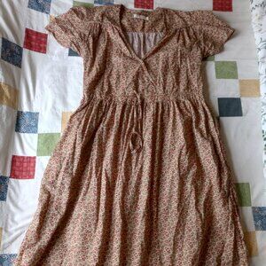 SOLD Gorgeous cotton Christy Dawn dress Small red berry ditsy